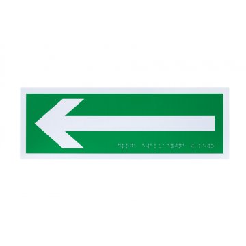 Informational Directional Sign with Braille - size 350x120mm - PVC - UV color print - BHP191
