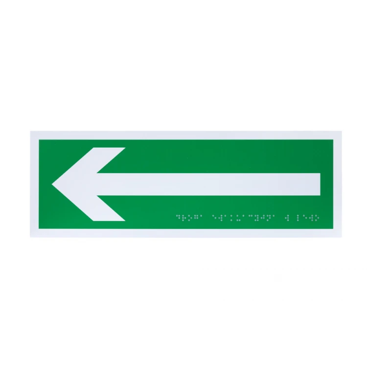 Informational Directional Sign with Braille - size 350x120mm - PVC - UV color print - BHP191