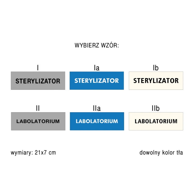 Laboratory Plaque, Sterilizer - dim. 210x70mm - PVC - UV print - TAB167