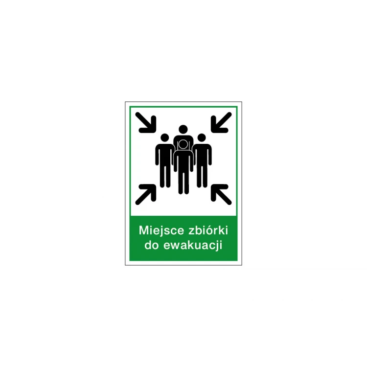 Assembly Point for Evacuation - Evacuation Sign - Size 350x490mm - PVC - Colorful UV Print - BHP092