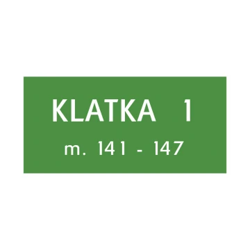 Information sign for entrance to the stairwell - size 210x100mm - PVC - UV color print - TAB142