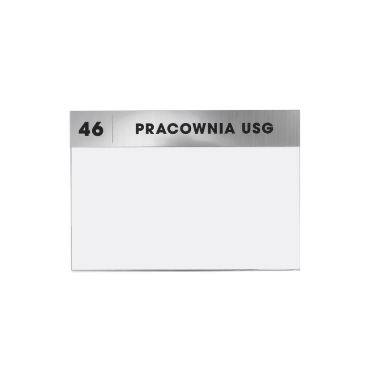 Information plaque for replaceable A5 note card dimensions 210x148mm - TAB068