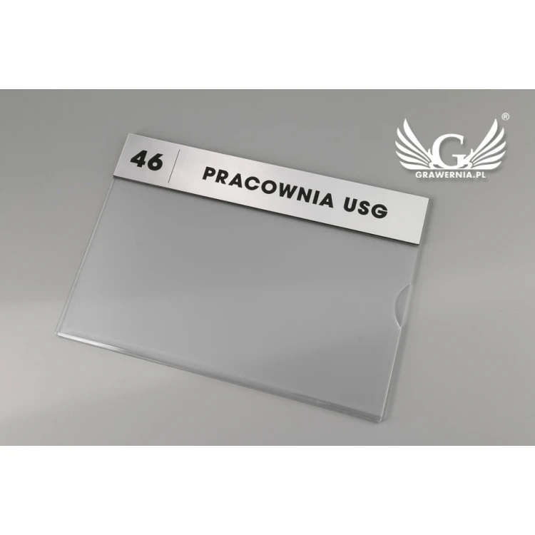 Information plaque for replaceable A5 note card dimensions 210x148mm - TAB068
