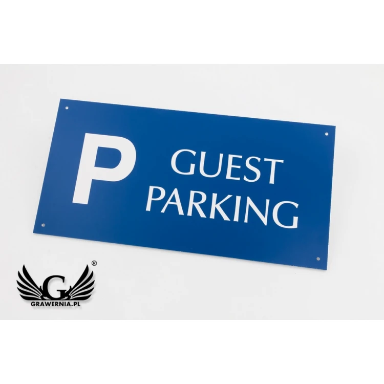 Information sign "Guest Parking" - size 300x150mm - PVC - UV color print - TAB065
