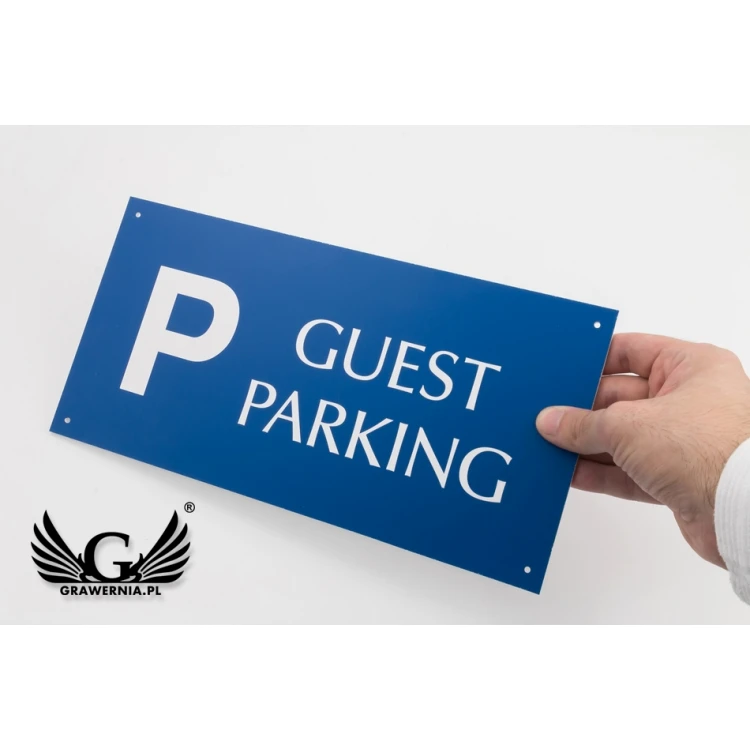 Information sign "Guest Parking" - size 300x150mm - PVC - UV color print - TAB065