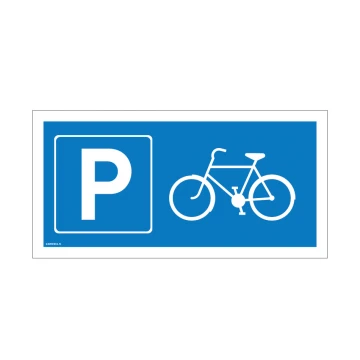 Bicycle Parking Sign - size 400x200mm - PVC - colorful UV print - TAB141