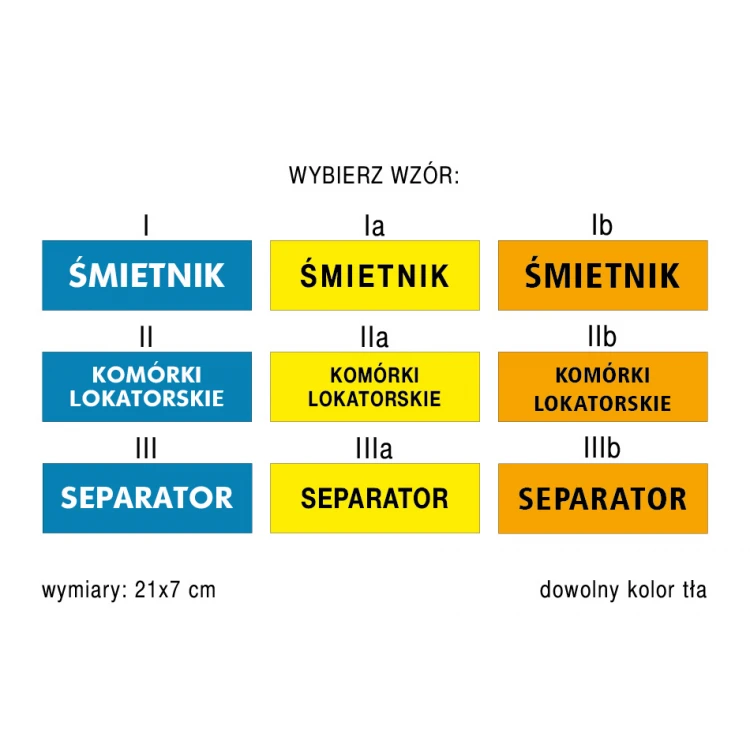 Information Plates for Housing Cooperatives - Size 210x70mm - PVC - Color UV Print - TAB160