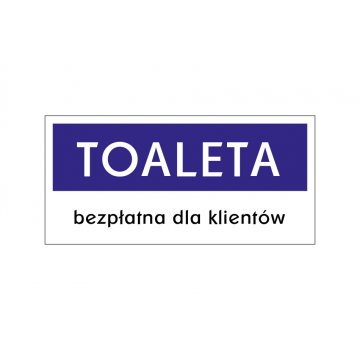 Toilet sign for customers - size 210x100mm - PVC - UV print - TAB172