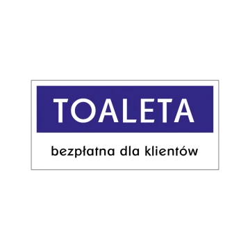 Toilet sign for customers - size 210x100mm - PVC - UV print - TAB172