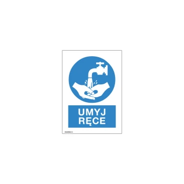 Information sign wash your hands - size 150x210mm - PVC - UV color print - BHP090
