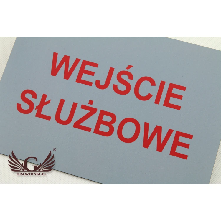 Information sign 'Staff entrance' - size 210x148mm (A5) - UV PRINT