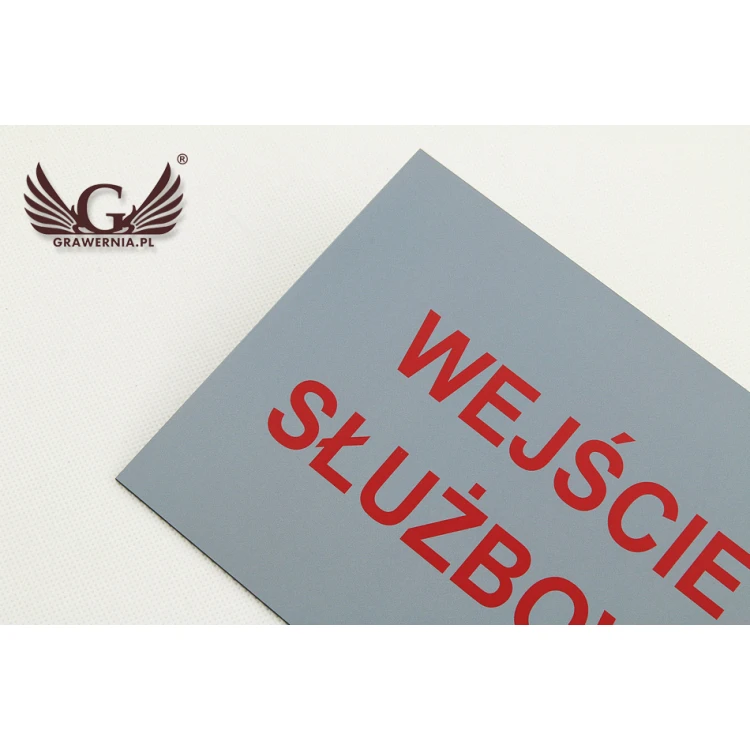 Information sign 'Staff entrance' - size 210x148mm (A5) - UV PRINT