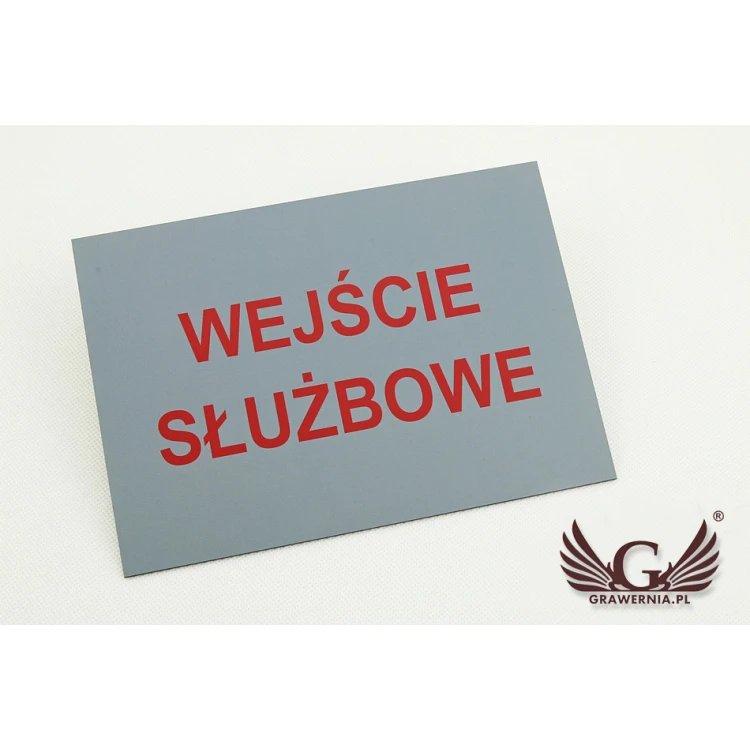 Information sign 'Staff entrance' - size 210x148mm (A5) - UV PRINT