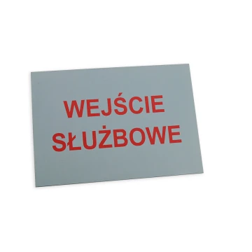 Information sign 'Staff entrance' - size 210x148mm (A5) - UV PRINT