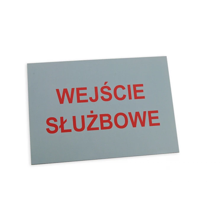 Information sign 'Staff entrance' - size 210x148mm (A5) - UV PRINT