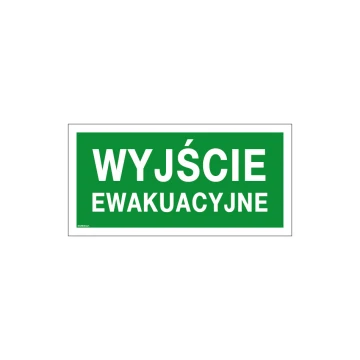 Information sign evacuation exit - size 400x200mm - PVC - colorful UV print - BHP091