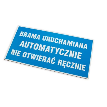 Information Plaque - size 300x150mm - PVC - UV color print - TAB050