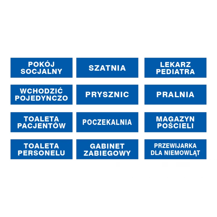 Information plaque with any text - size 280x90mm - PVC - UV color print - TME006