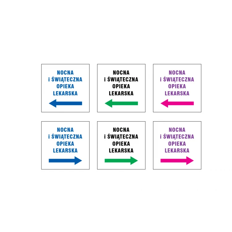 Information plaque with any text - size 280x280mm - PVC - UV color print - TME009