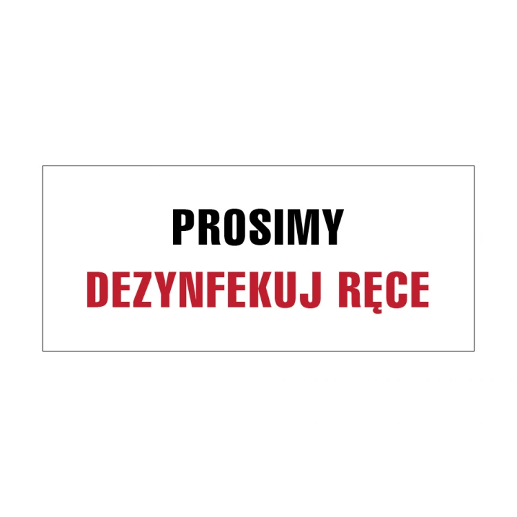 Information plaque with any text - size 280x120mm - PVC - UV color print - TME007