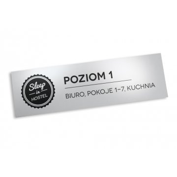 Information plaque with any engraving - 30x9cm