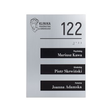 Plaque with interchangeable content and Braille script - size 150x210mm - TAB572
