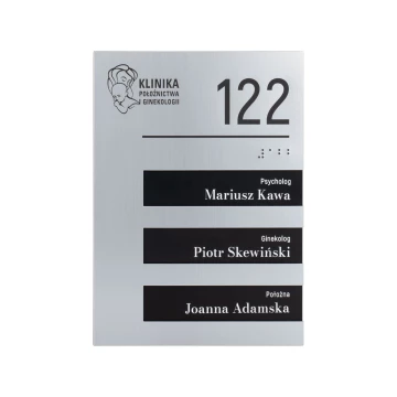 Plaque with interchangeable content and Braille script - size 150x210mm - TAB572