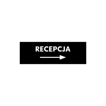 Directional Sign Reception - size 210x70mm - PVC - UV color print - TAB159