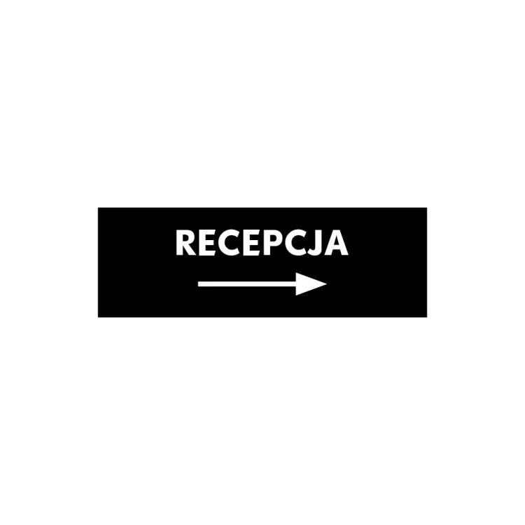 Directional Sign Reception - size 210x70mm - PVC - UV color print - TAB159