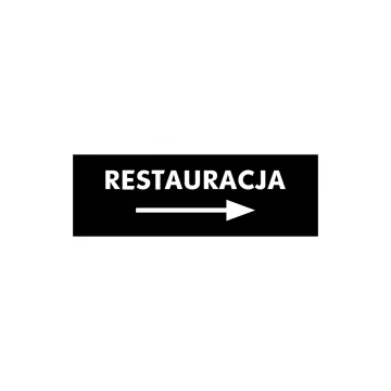 Directional Sign for Restaurant - Size 210x70mm - PVC - Colorful UV Print - TAB158