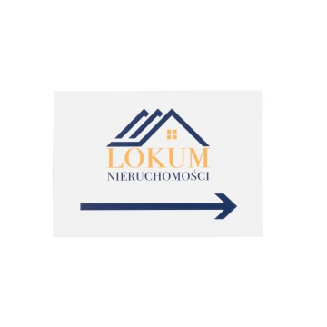 Directional sign with company logo - size 210x148mm (A5) - UV color print - PVC - TAB092