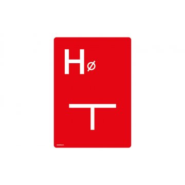 Location plate for hydrant - size 140x200mm - PVC - UV print - BHP186