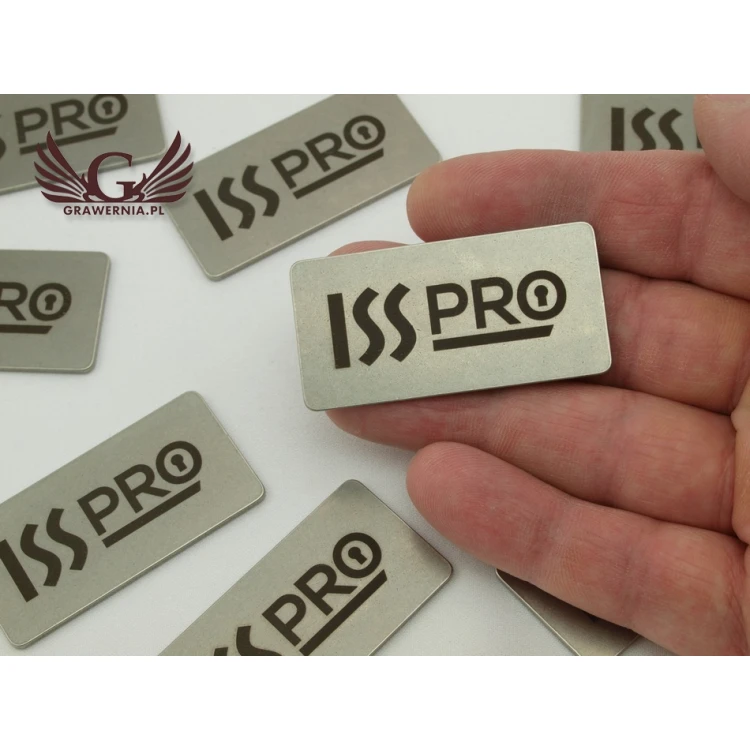 METAL PLATE WITH YOUR COMPANY'S LOGO - dimensions 50x25x1.5mm