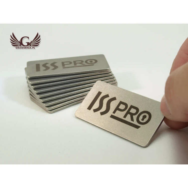 METAL PLATE WITH YOUR COMPANY'S LOGO - dimensions 50x25x1.5mm