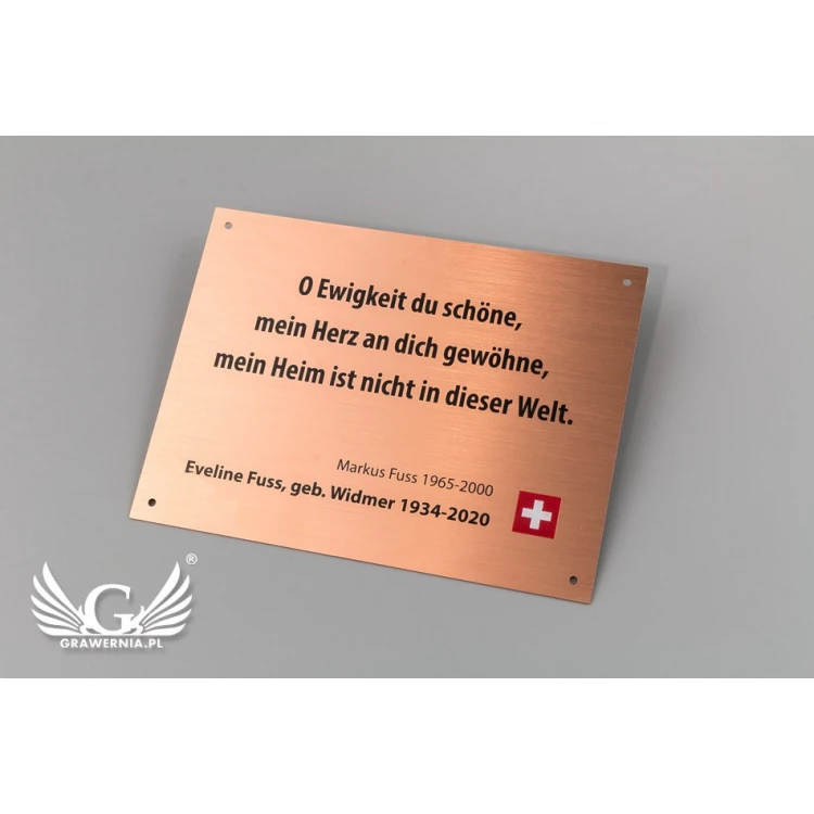 Copper Plate with UV Print - Size 120x90mm - TAB110