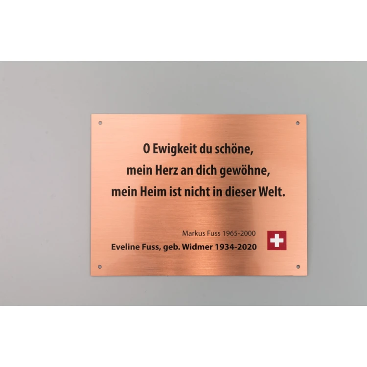 Copper Plate with UV Print - Size 120x90mm - TAB110