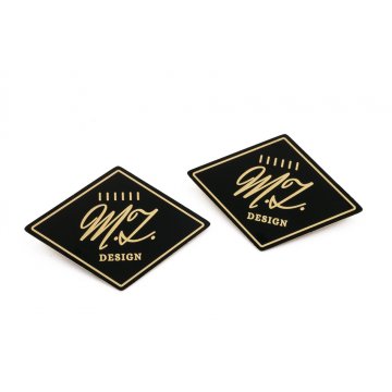 Engraved Brass Plate - Size 40x28mm - Coated Black Brass - TAB102