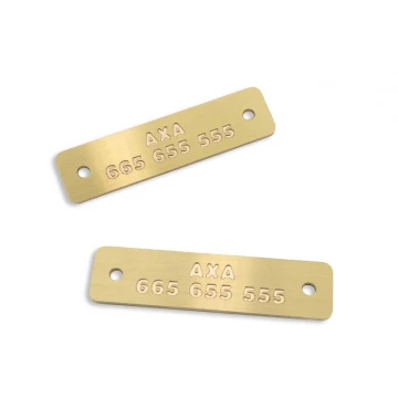 Brass Plate CNC Engraved - size 60x15x1.6mm - TAB107