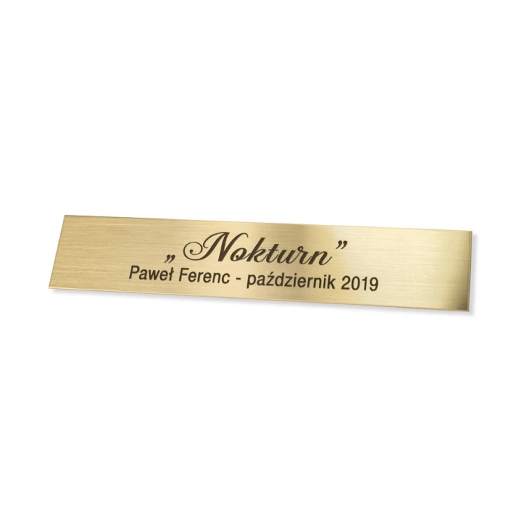 Brass plaque for picture - size 90x18mm - M015