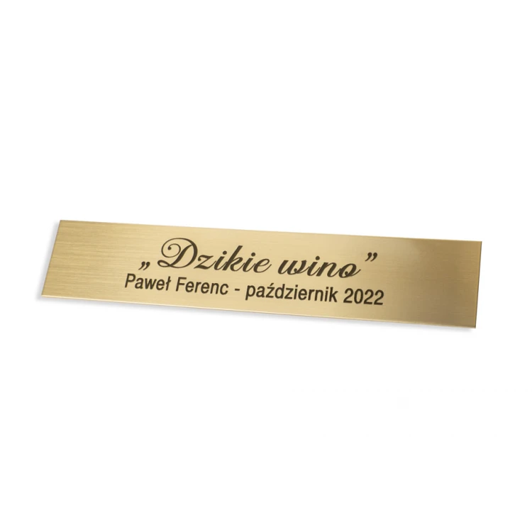Brass plaque for picture - size 90x18mm - M015