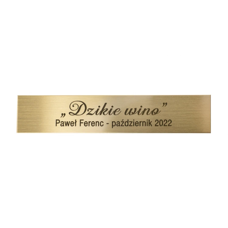 Brass plaque for picture - size 90x18mm - M015