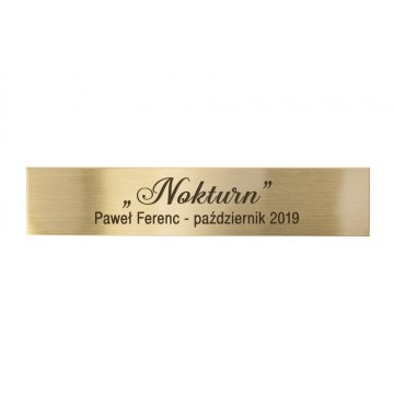 Brass plaque for picture - size 90x18mm - M015