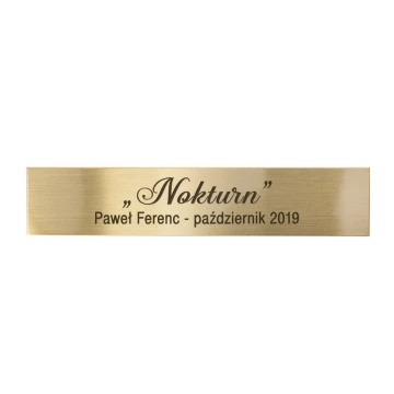 Brass plaque for picture - size 90x18mm - M015