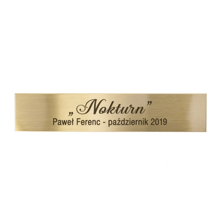 Brass plaque for picture - size 90x18mm - M015