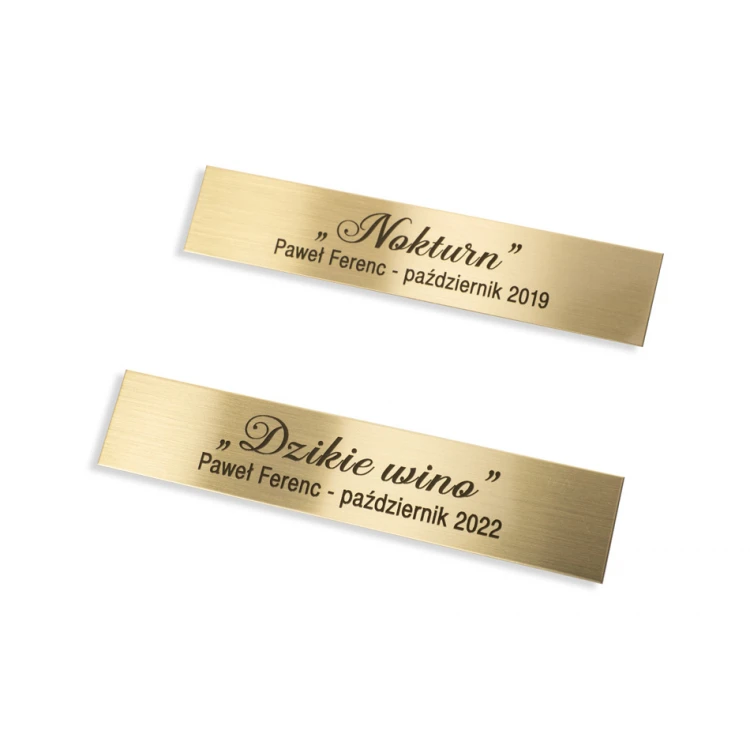 Brass plaque for picture - size 90x18mm - M015