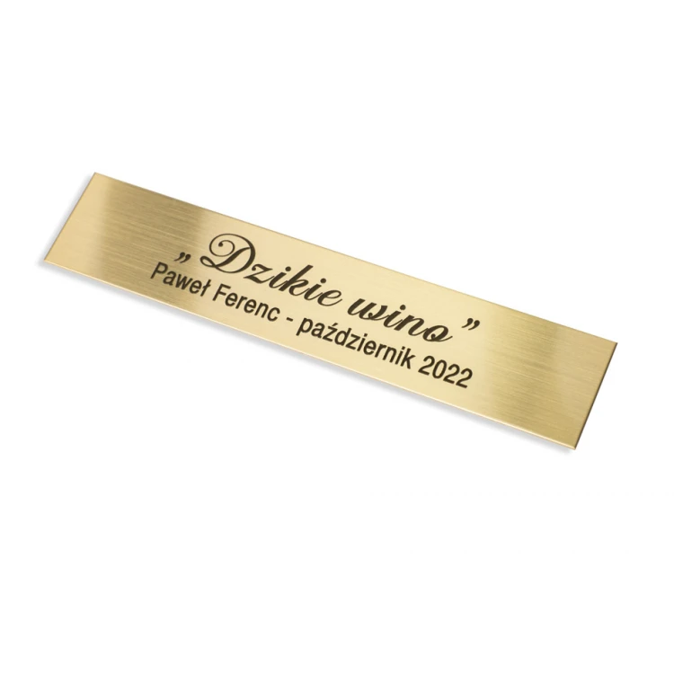 Brass plaque for picture - size 90x18mm - M015