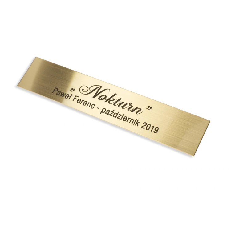 Brass plaque for picture - size 90x18mm - M015