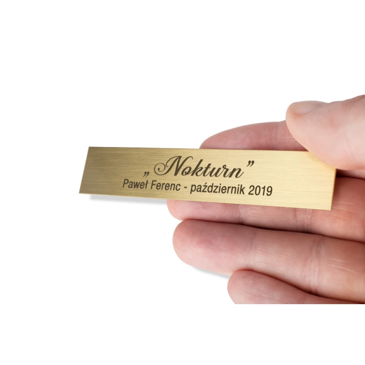 Brass plaque for picture - size 90x18mm - M015