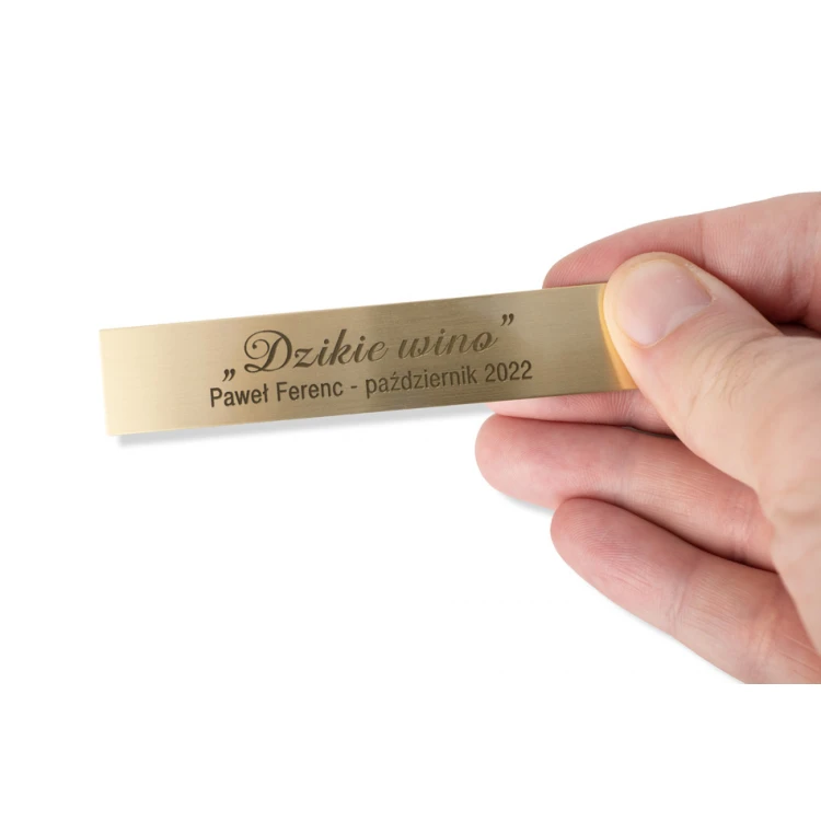 Brass plaque for picture - size 90x18mm - M015