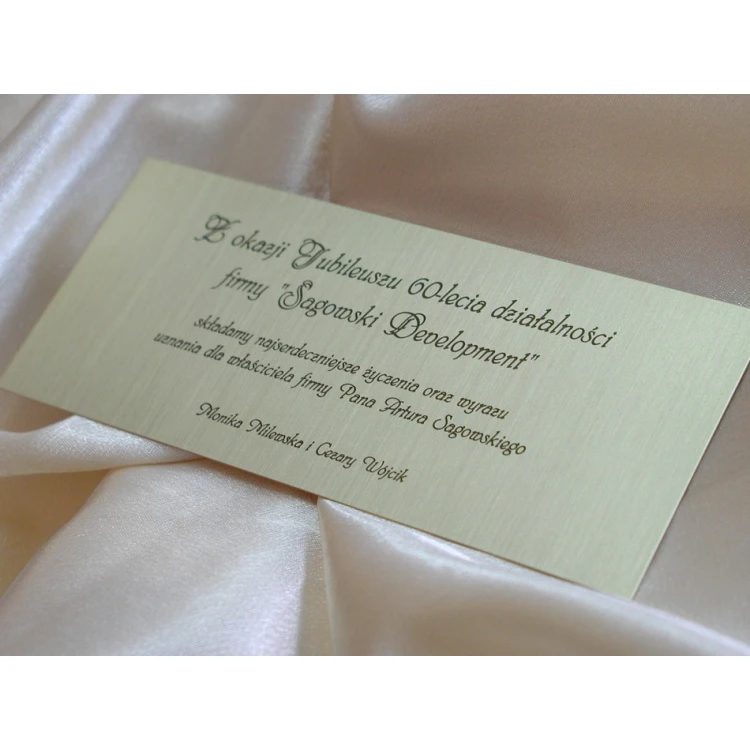 Brass Plaque with Dedication - M001 - size 145x60mm
